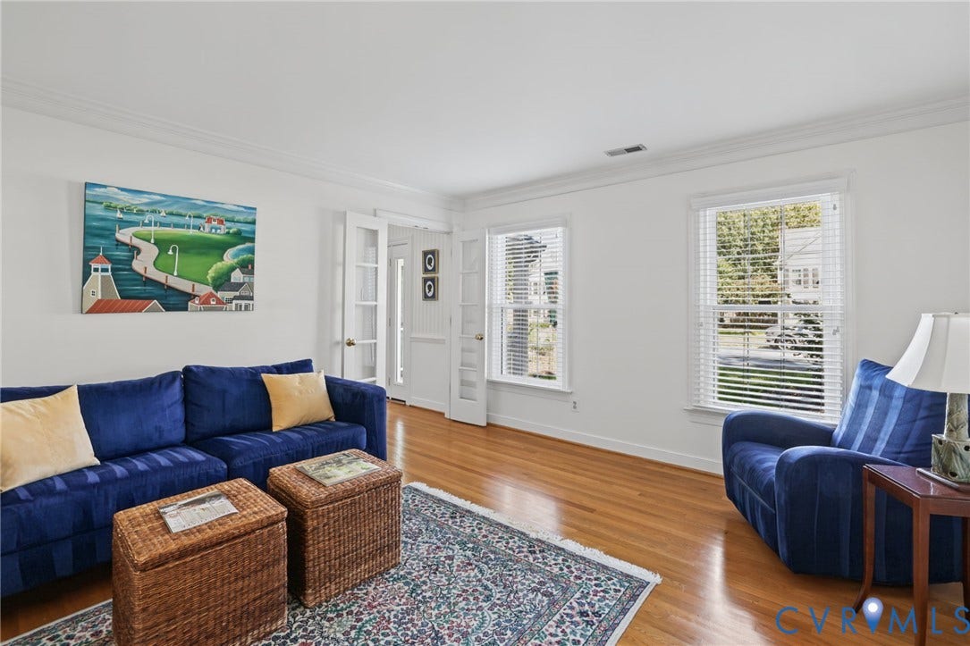 double windows with blinds