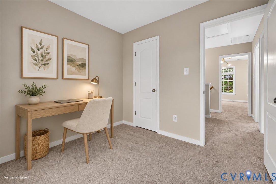(#3) upstairs bedroom/ staged as an office area