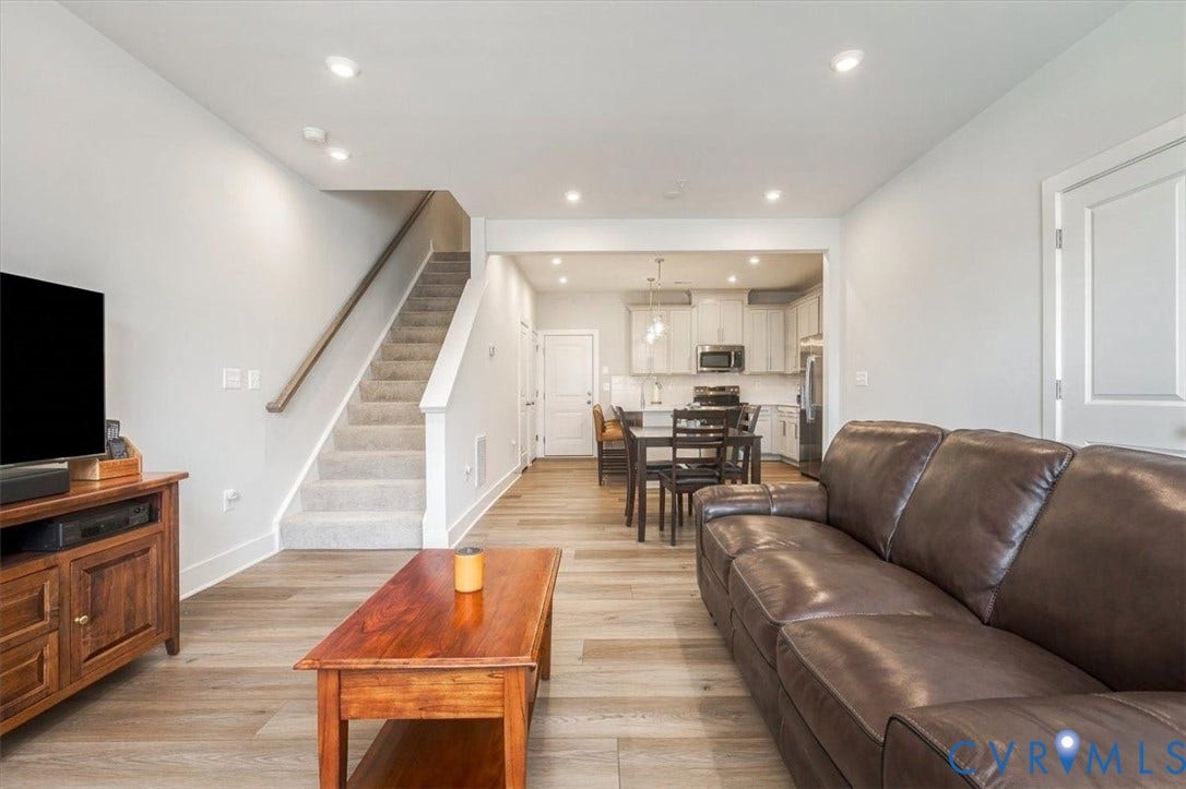 9690 Turning Point Dr, #A, 4E300, Glen Allen, VA 23059 Recessed lighting, wood-finish flooring and an open concept layout