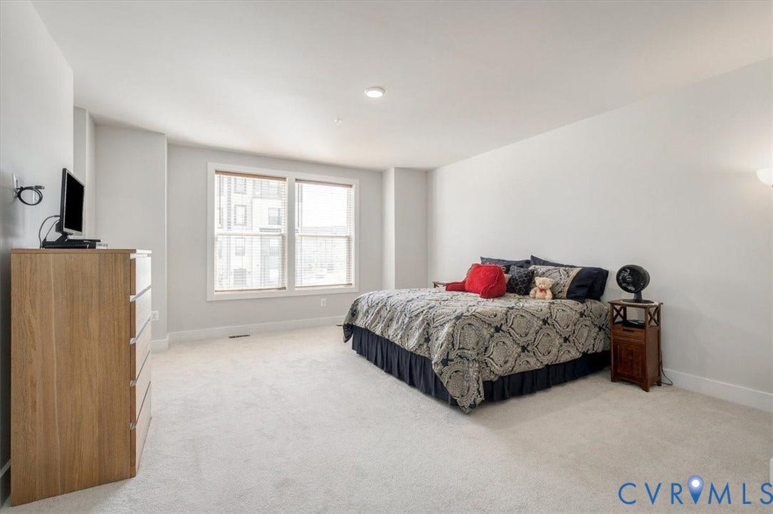 9690 Turning Point Dr, #A, 4E300, Glen Allen, VA 23059 Light-toned wall-to-wall carpeting, white walls, and recessed lighting