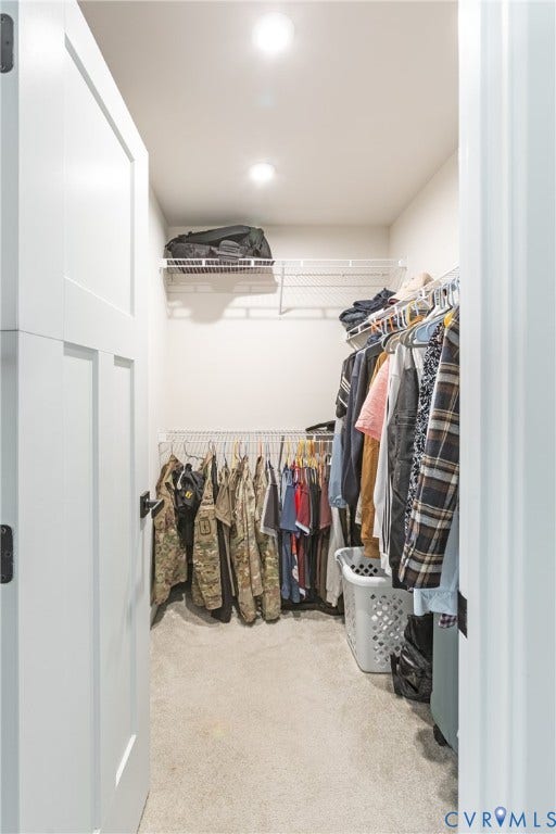 1943 Enon Station Drive, Chester, VA 23836 Walk-in closet with recessed lighting, wire shelving, and carpet flooring