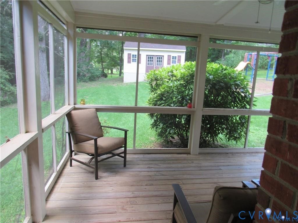8506 Lyndale Drive, Chesterfield, VA 23235 Screened porch with wood-finish decking and painted white framing