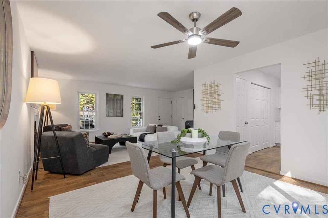 3031 Speeks Drive, Midlothian, VA 23112 Spacious living area with wood-finish flooring