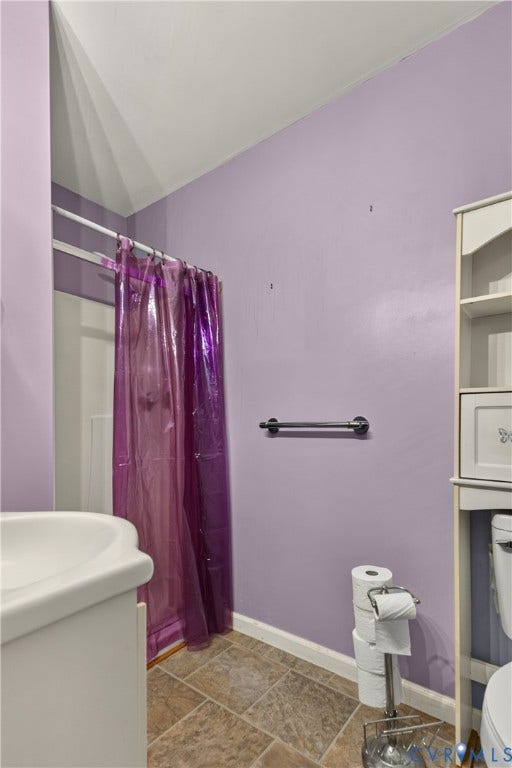 117 Gardners Road, Cross County Area, Mineral, VA 23117 White vanity with integrated sink, tiled flooring, and a built-in shelving unit