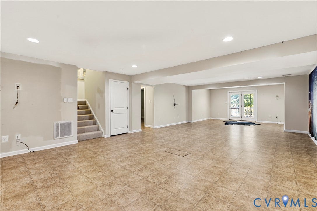 10041 POLLEN Drive, Hanover, Mechanicsville, VA 23116 Above Ground - Walk Out Basement is Incredible! Full Bath + Craft Room + Theatre Room and Expansive All Purpose Room with French Doors Leading to a Lower Deck