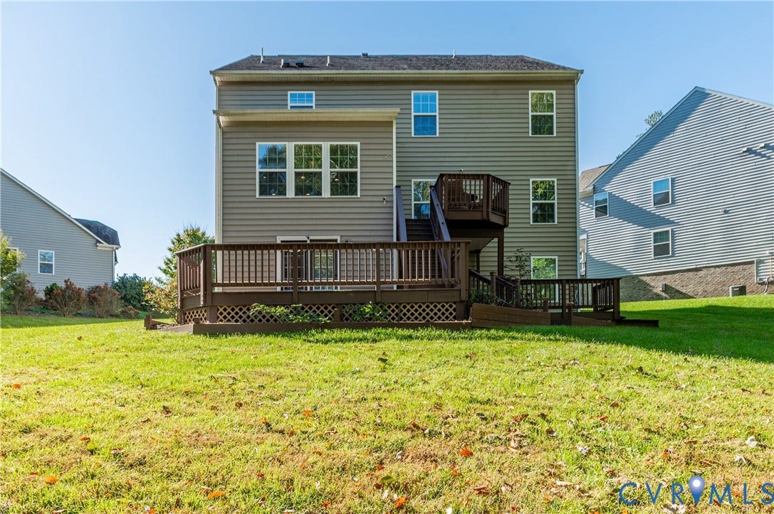 10041 POLLEN Drive, Hanover, Mechanicsville, VA 23116 Rear View shows off the Incredible Outdoor Enjoyability of this Home