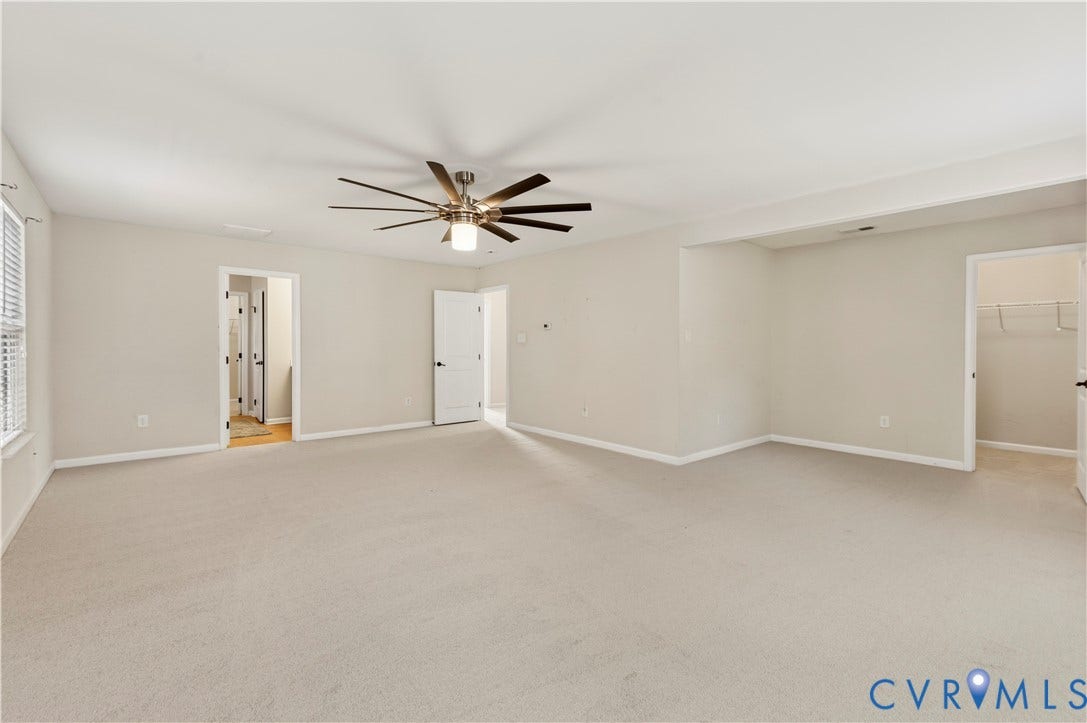 10041 POLLEN Drive, Hanover, Mechanicsville, VA 23116 Primary Suite is Generously Sized and is a Quiet Retreat