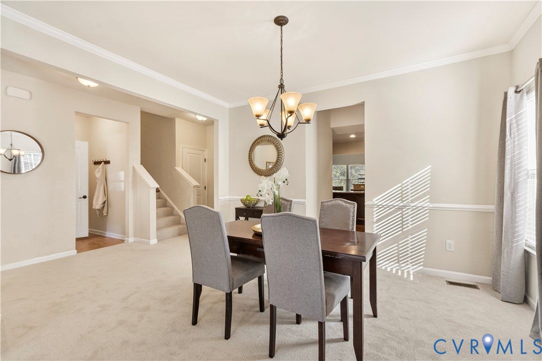 10041 POLLEN Drive, Hanover, Mechanicsville, VA 23116 Stairway to 2nd Level is off of Garage Entry to Primary Suites