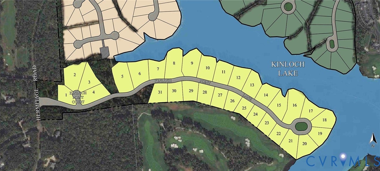 923 Kinloch Point Lane, Kinloch, Manakin Sabot, VA 23103 Plat Map. Illustrating lot divisions and the layout of the property