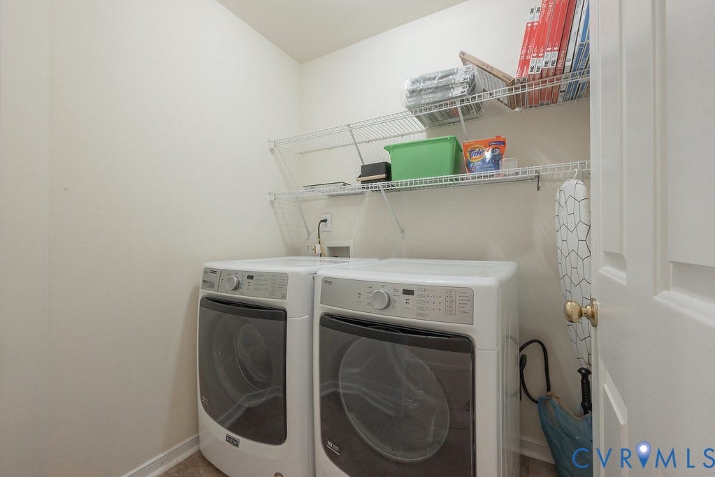 Laundry room on second level