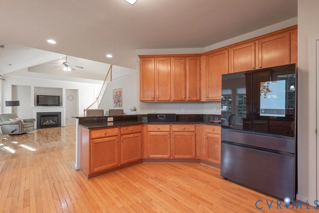 Kitchen open to the family room