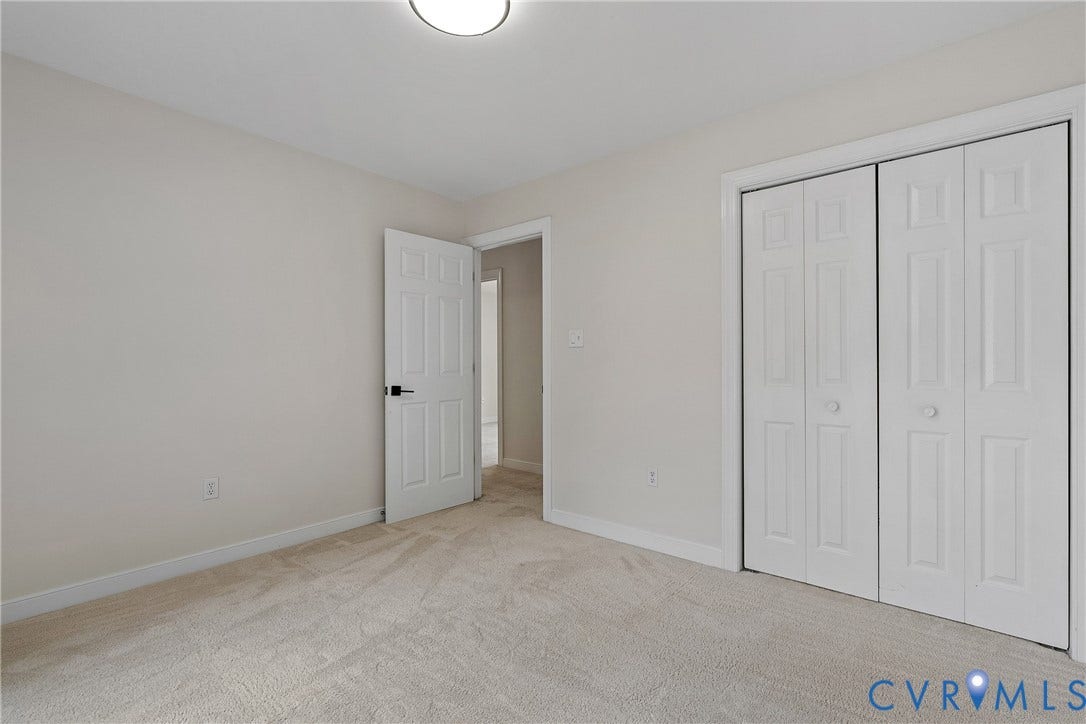 11100 Glen Hollow Court, Henrico, VA 23233 Plush carpeted flooring, neutral wall tones, and bi-fold closet doors
