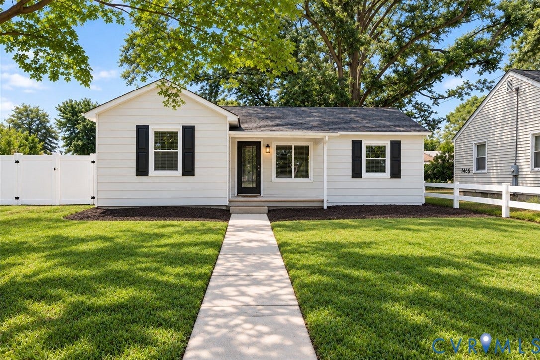 2911 Poplar Street, Hopewell, VA 23860 White siding exterior with black window shutters