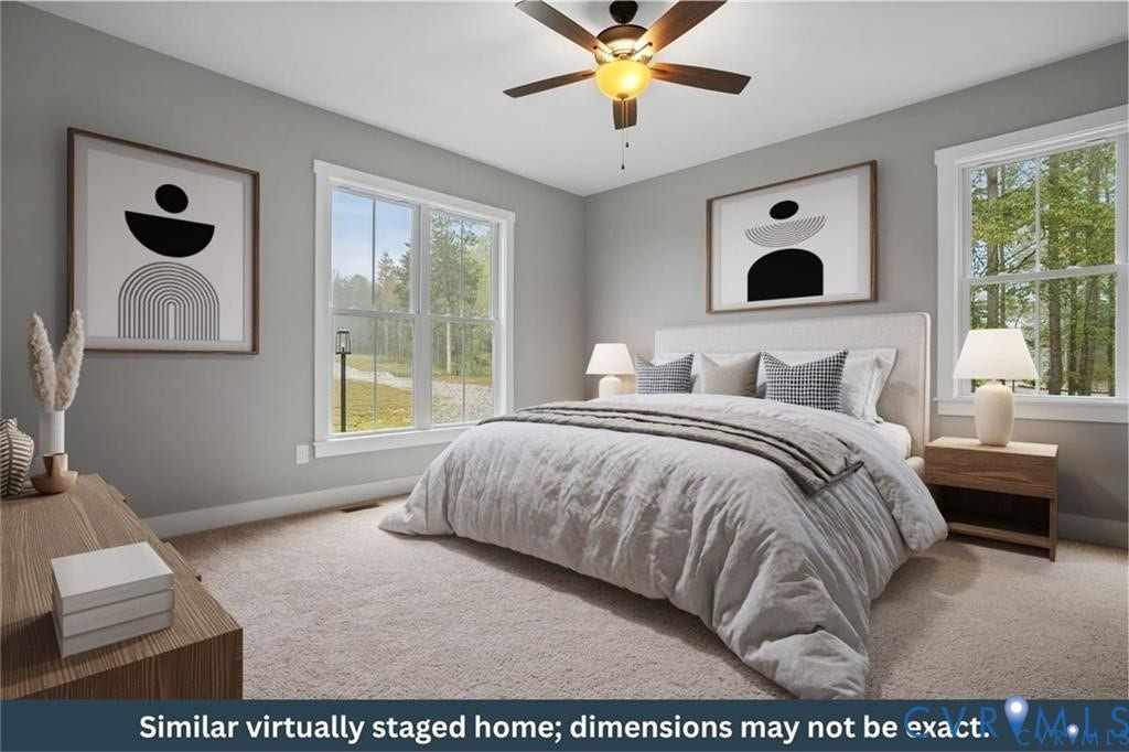 Staged Primary Bedroom