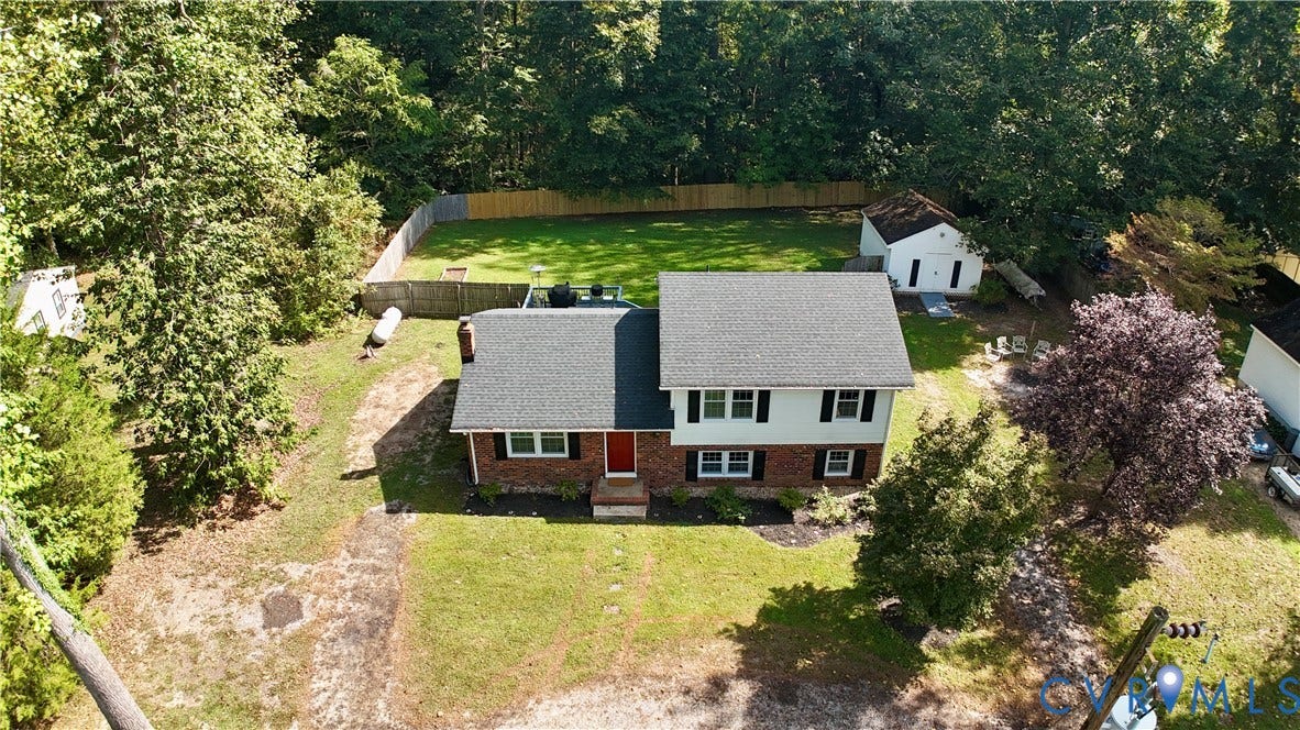 6723 Cherry Road, Woodhaven Shores, Quinton, VA 23141 Drone - Front View