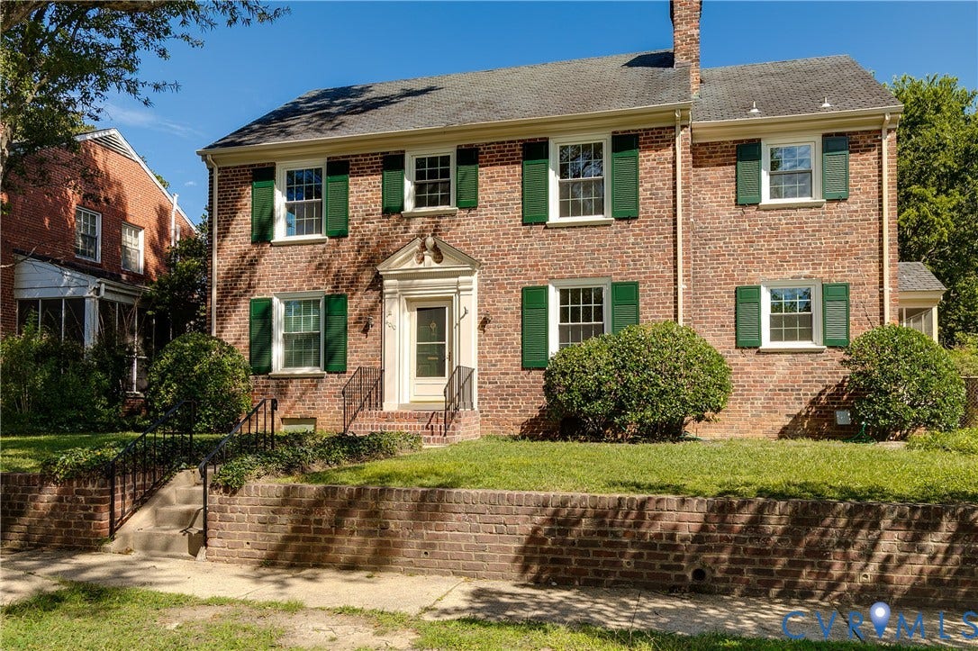 4010 Patterson Avenue, #2ndfl, Richmond, VA 23221 Brick colonial architecture with green shutters