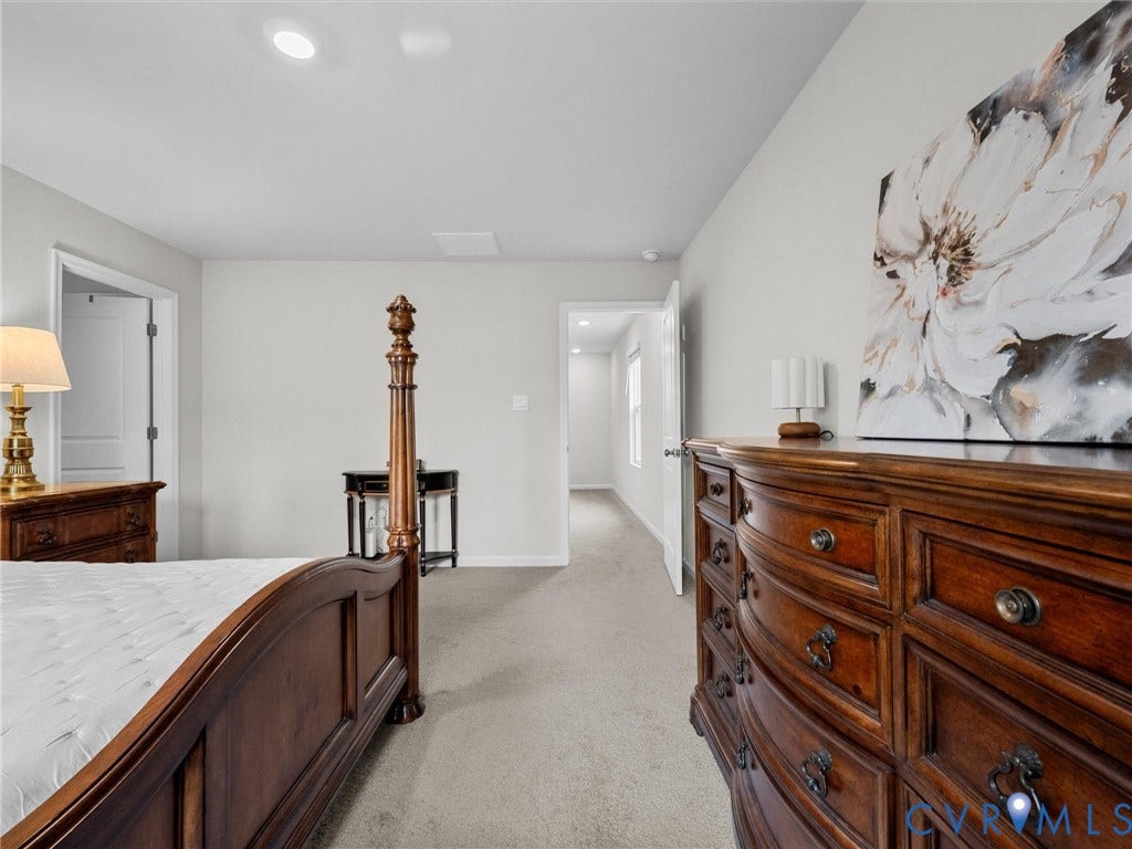 6901 Switch Cane Court, The Arbors, New Kent, VA 23141 Recessed ceiling lighting, light neutral wall paint, and light neutral carpeting