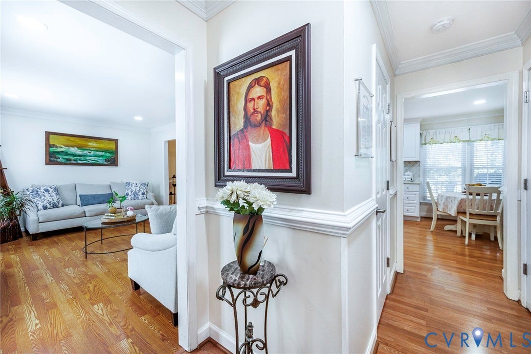 Hardwood-style flooring throughout