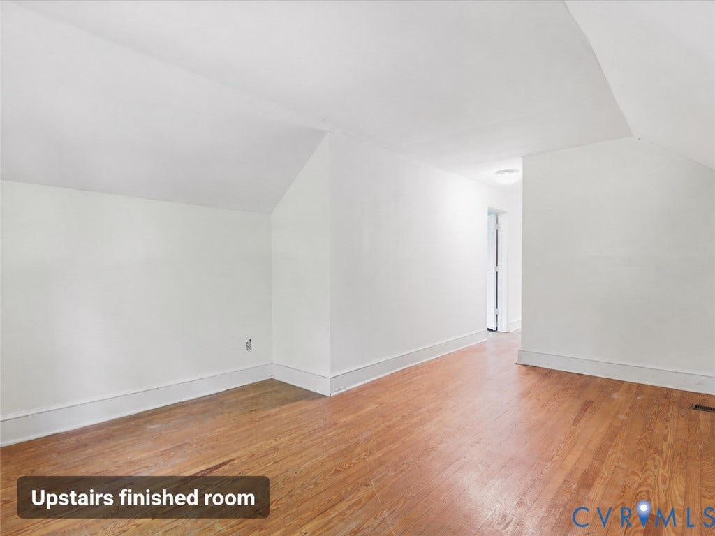 21600 Patrick Henry Highway, Amelia, VA 23083 Wood-finish flooring with white walls and a sloped ceiling