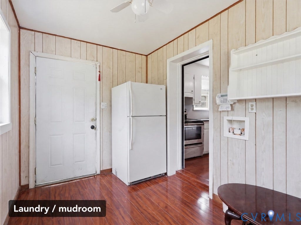 21600 Patrick Henry Highway, Amelia, VA 23083 Wood-finish flooring, paneled walls, and a ceiling fan