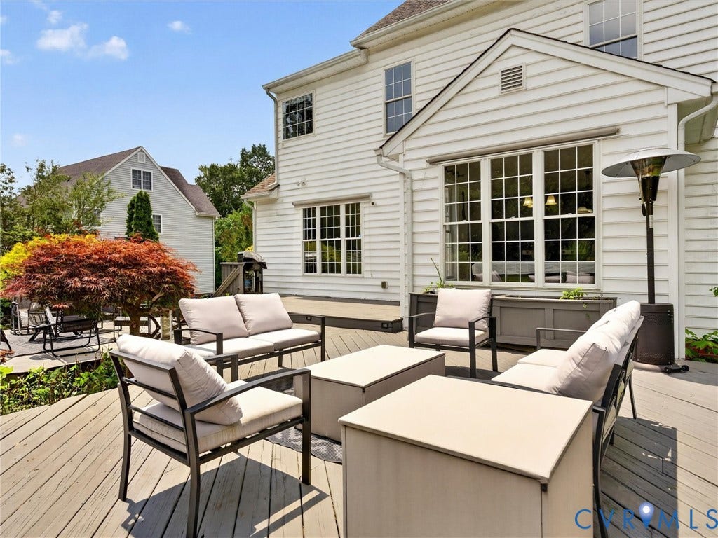 7478 Troub Lane, Elwin Place, Mechanicsville, VA 23111 Expansive outdoor deck with natural wood-finish planks