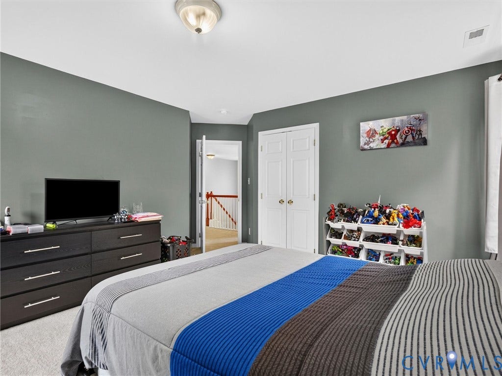 7478 Troub Lane, Elwin Place, Mechanicsville, VA 23111 Recessed ceiling light, carpeted flooring, and a white bi-fold closet door