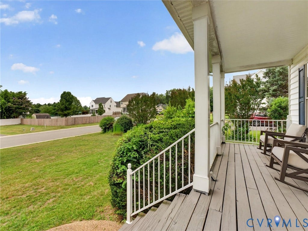 7478 Troub Lane, Elwin Place, Mechanicsville, VA 23111 Expansive porch with wood-finish decking and white railings