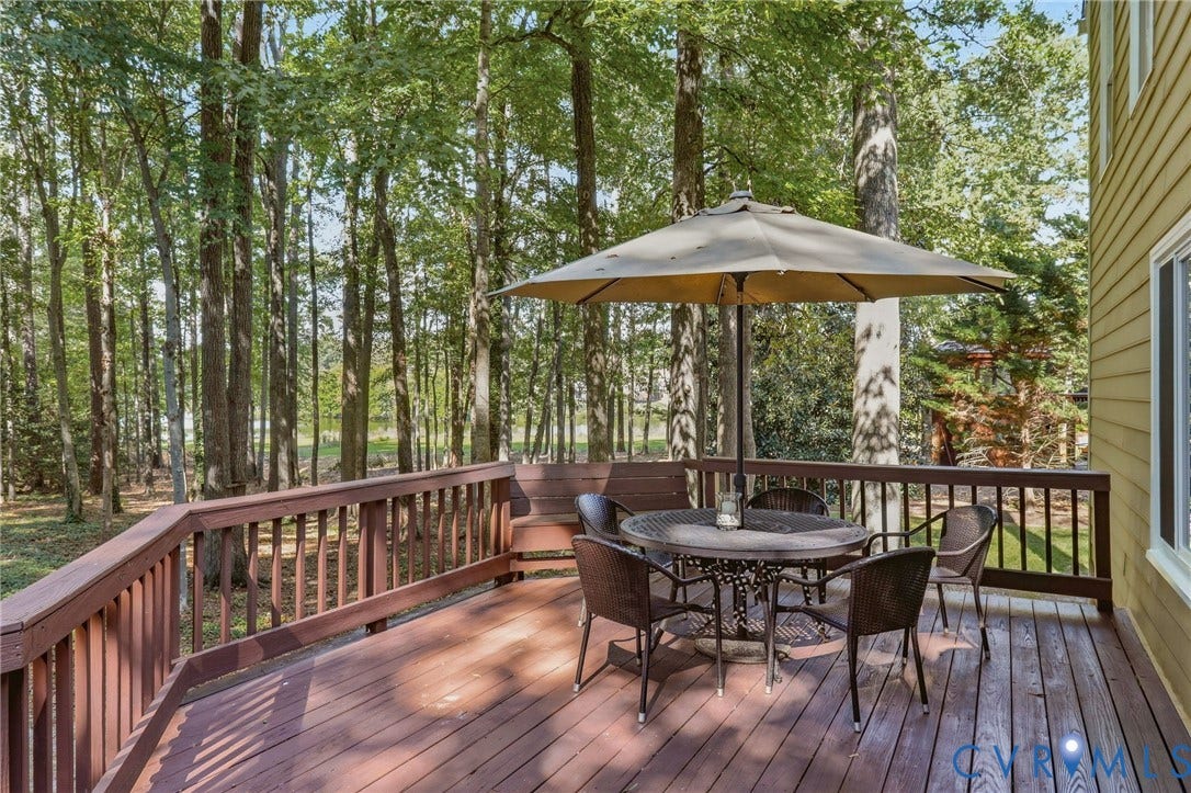 12718 Lakestone Drive, The Pointe, Midlothian, VA 23114 Freshly painted deck overlooking Walton Lake - so peaceful!