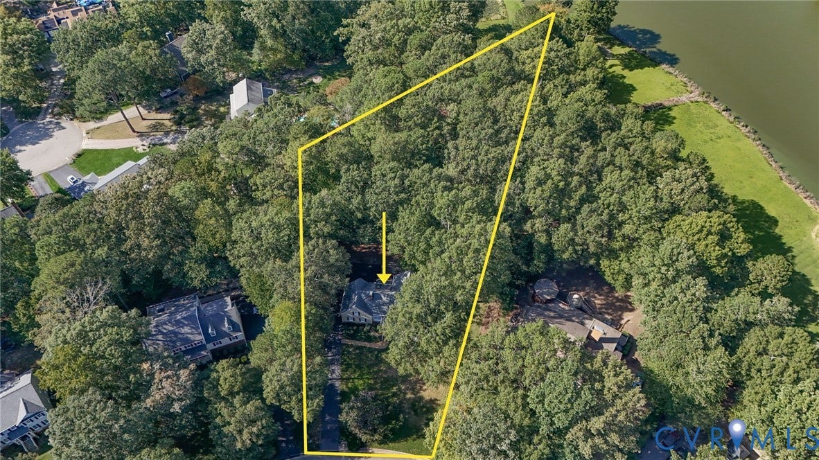 12718 Lakestone Drive, The Pointe, Midlothian, VA 23114 Home in perspective to the lake - 1.1 acre