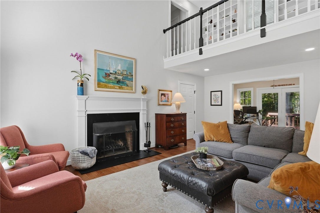 12718 Lakestone Drive, The Pointe, Midlothian, VA 23114 2 story family room, wood burning fireplace, tons of natural light