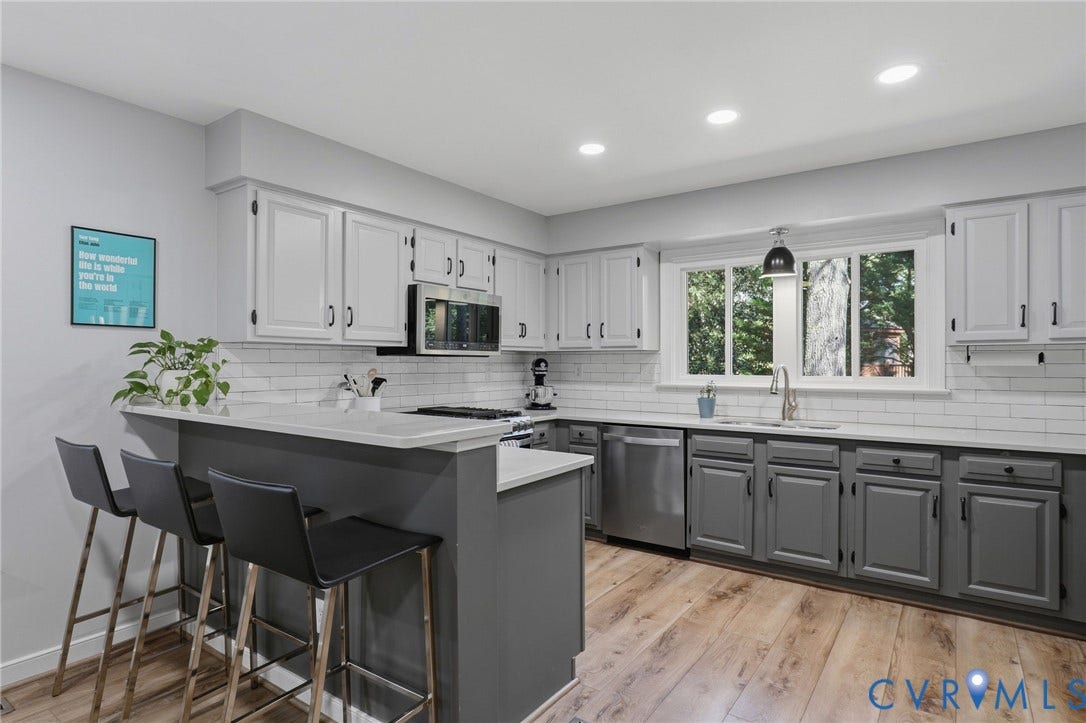 12718 Lakestone Drive, The Pointe, Midlothian, VA 23114 updated cabinets, quartz counter, NEW windows, gas stove
