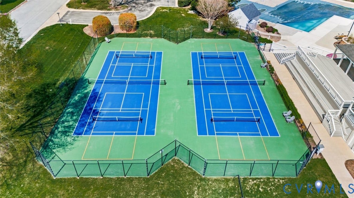 12718 Lakestone Drive, The Pointe, Midlothian, VA 23114 Aerial view of the Tennis/Pickleball Courts