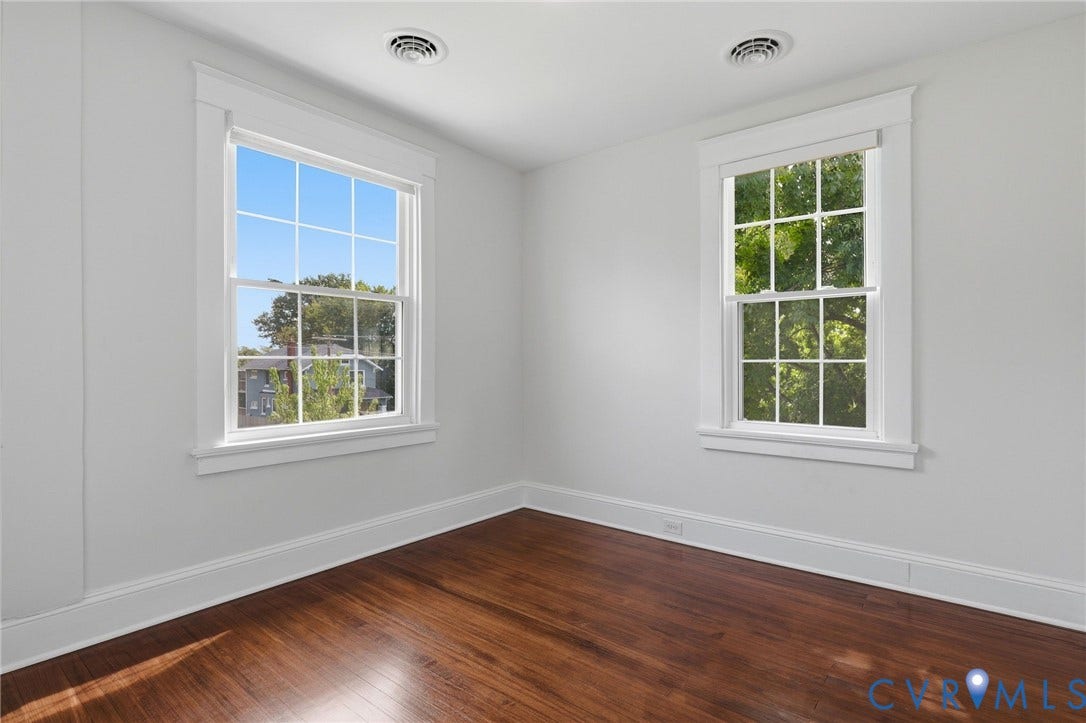 2900 Seminary Avenue, Northside, Richmond, VA 23220 Hardwood floor, replacement windows and custom roller shades.