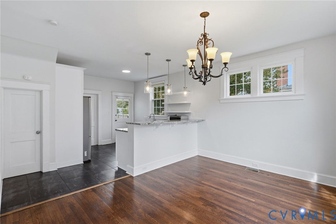 2900 Seminary Avenue, Northside, Richmond, VA 23220 Spacious dining room with chandelier.