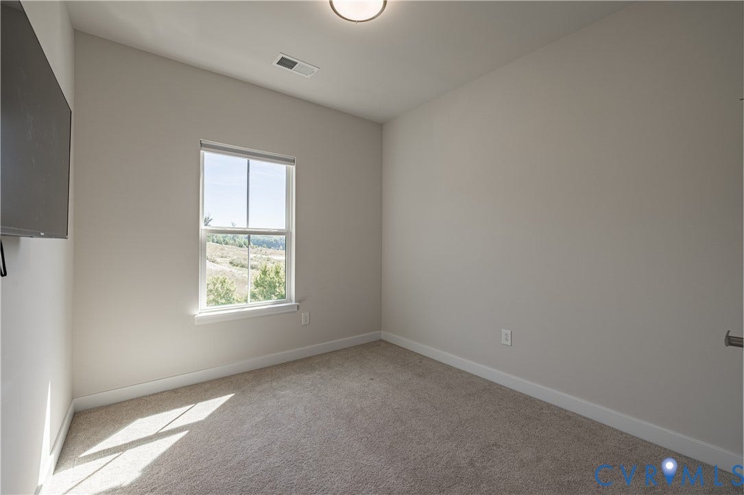 14336 Altavista Boulevard, Midlothian, VA 23114 Neutral-toned carpeting, single pane window, white window trim, and a ceiling-mounted light fixture