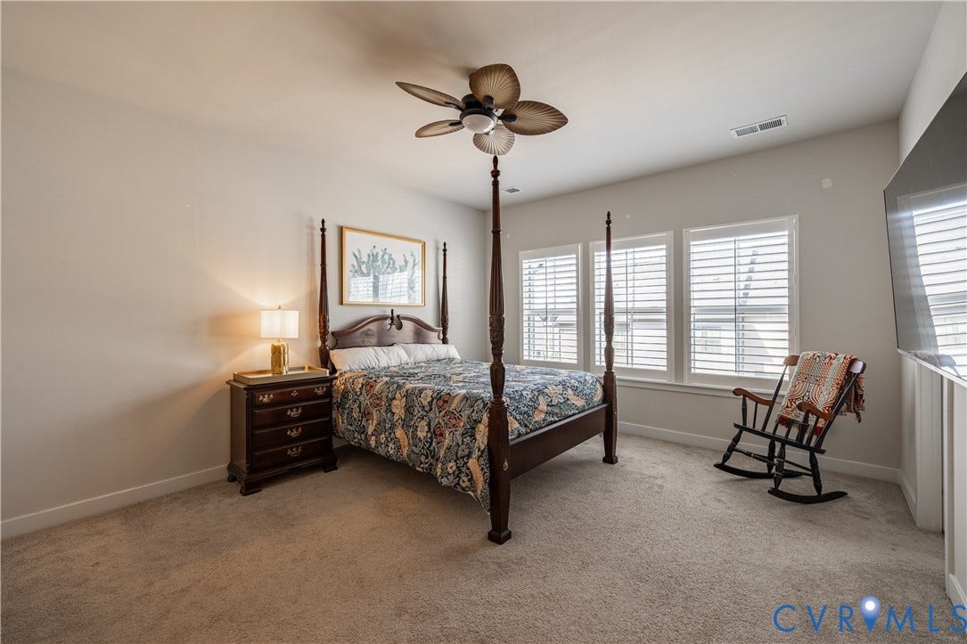 14336 Altavista Boulevard, Midlothian, VA 23114 Light grey wall paint with coordinating carpet