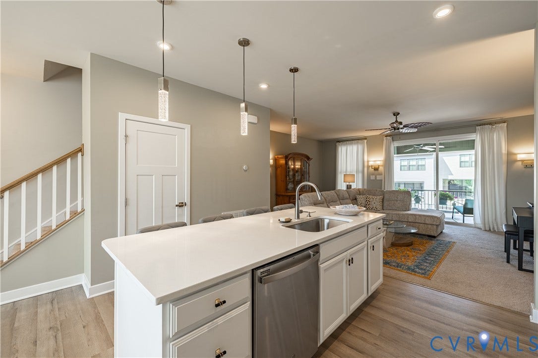 14336 Altavista Boulevard, Midlothian, VA 23114 Kitchen island with a white countertop and undermount sink