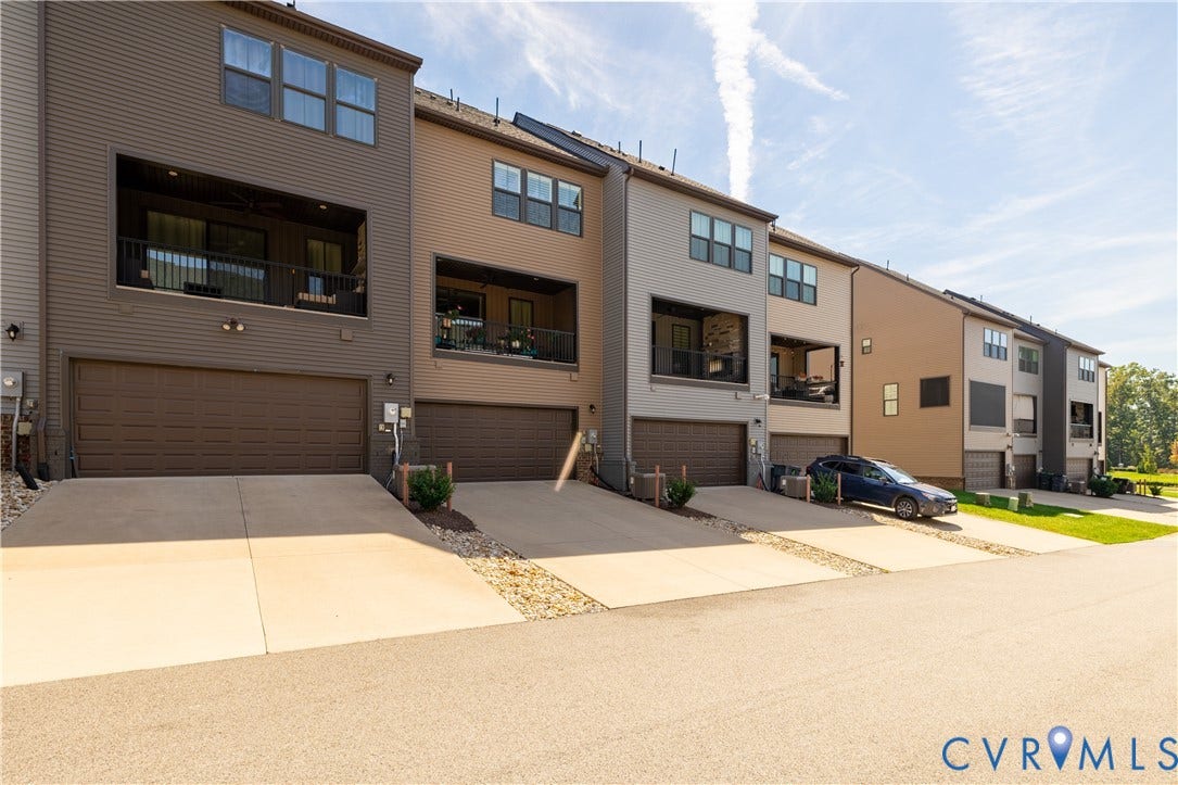 14336 Altavista Boulevard, Midlothian, VA 23114 Multi-level townhome architecture with integrated garages and private balconies