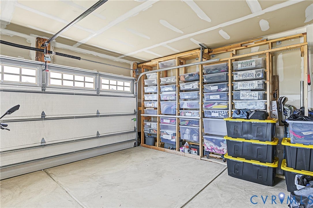 7490 E Danube Loop, The Groves, New Kent, VA 23124 Two-car garage offering flexible storage potential