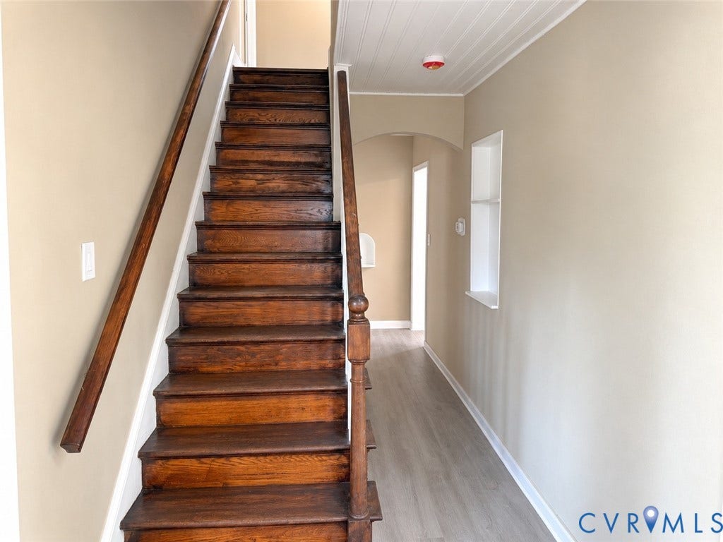 207 S Mesa Drive, Hopewell, VA 23860 Wood-finish flooring in the hallway