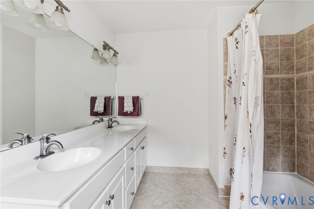 3808 Barrington Branch Court, Henrico, VA 23233 Dual vanity with white countertop and integrated sinks