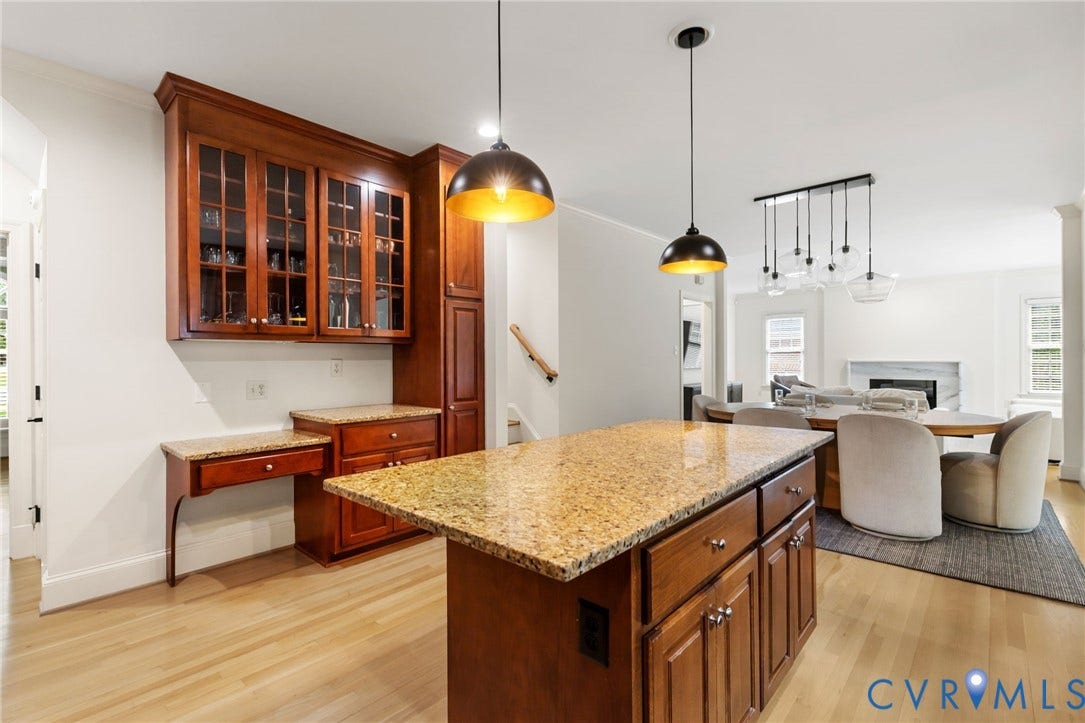 3808 Barrington Branch Court, Henrico, VA 23233 Central kitchen island with a stone countertop