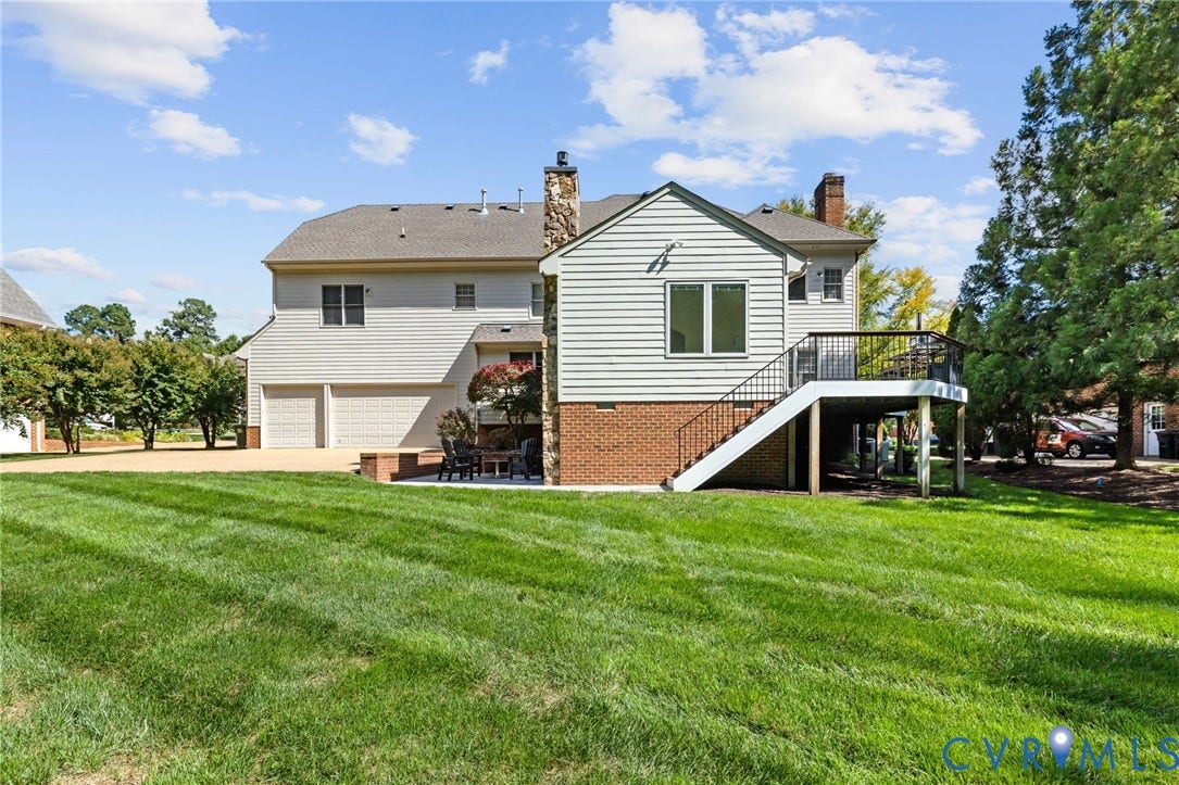 3808 Barrington Branch Court, Henrico, VA 23233 Expansive backyard with a manicured lawn