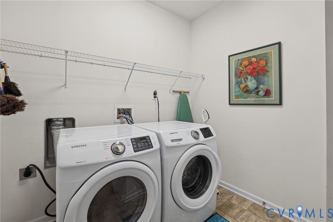 251 Pumpkin Place, Harvest Glen, North Chesterfield, VA 23236 Utility area with a wire shelf, tile-look flooring, and white walls