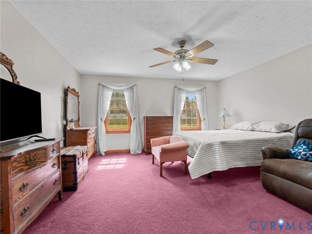 5325 Swift Hill Lane, Scandia Lake, Sandston, VA 23150 Expansive room featuring wall-to-wall carpeting and multiple windows
