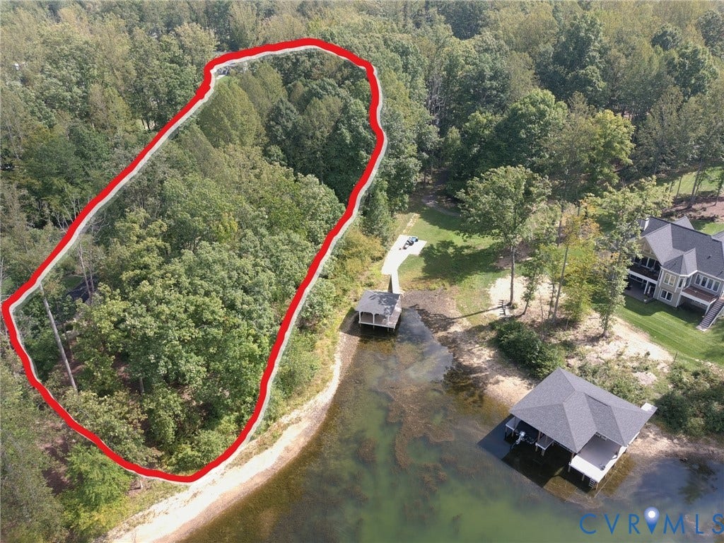 0 Wolftrap Court, Lighthouse, Bumpass, VA 23024 Waterfront lot with mature trees and direct lake access