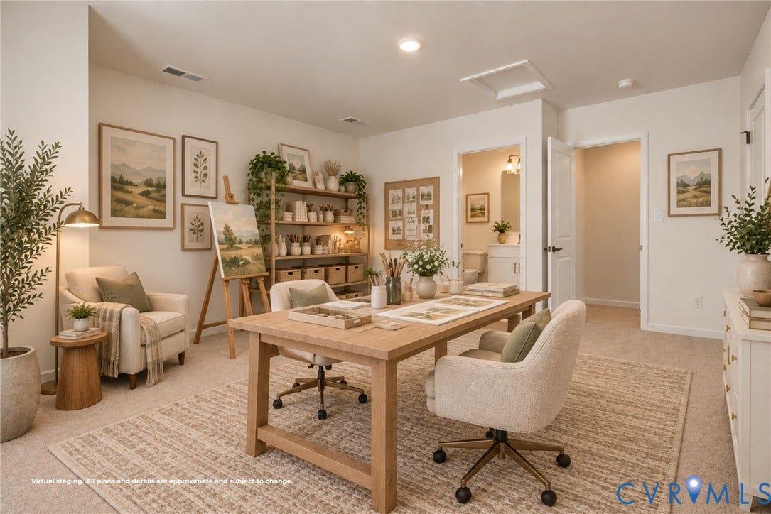 6726 Mayland Ridge Lane, The Villas At Swift Creek, Moseley, VA 23120 Virtually staged bedroom #4