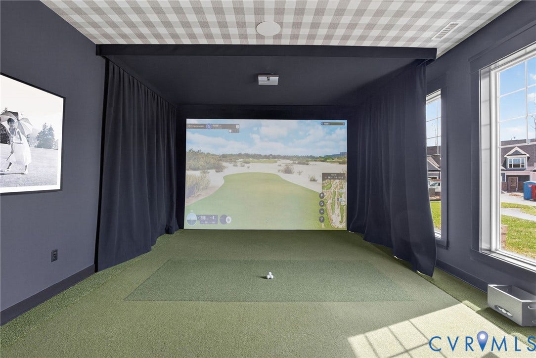 6726 Mayland Ridge Lane, The Villas At Swift Creek, Moseley, VA 23120 Amenity center golf simulator