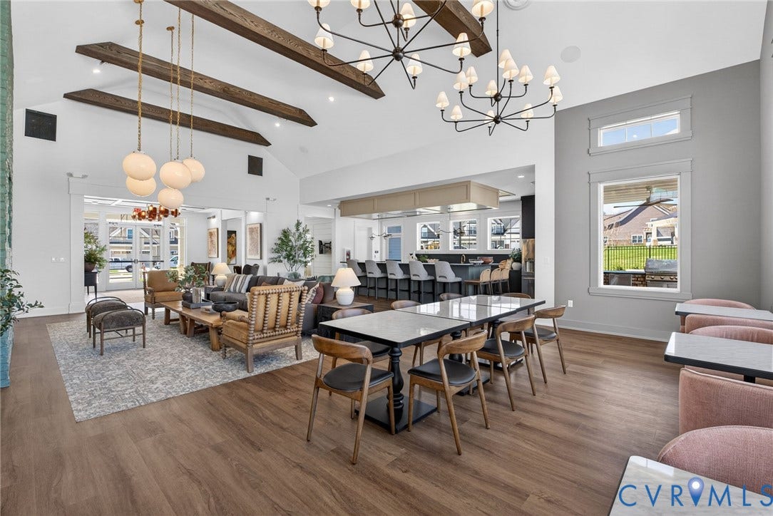 6726 Mayland Ridge Lane, The Villas At Swift Creek, Moseley, VA 23120 Amenity center gathering hall / game area