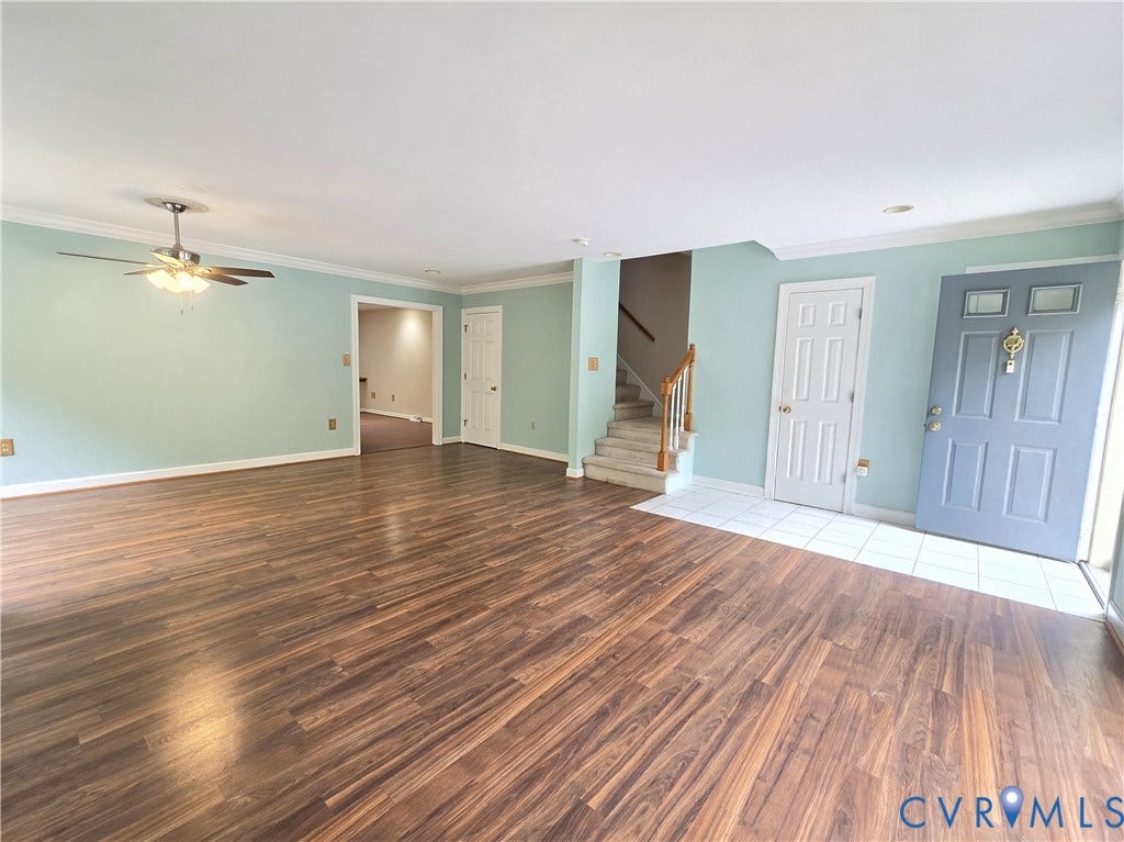 136 Popular Court, Farmville, VA 23901 Heading upstairs! (door to half bath next to stairs.